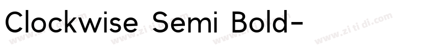 Clockwise Semi Bold字体转换